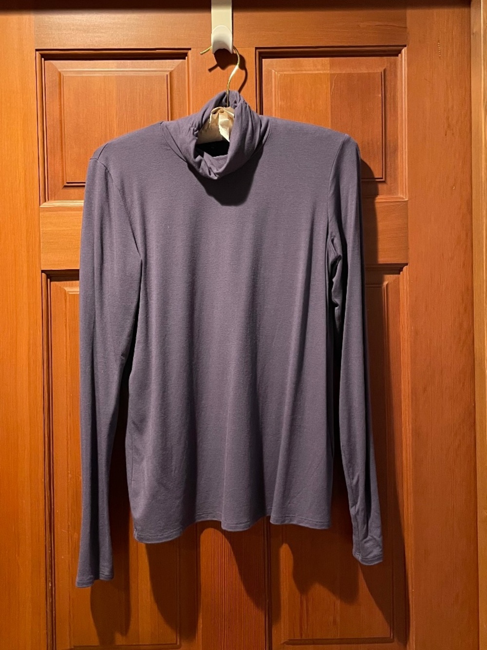 Eileen Fisher Extra-Small Stretch Scrunch Turtleneck in Dark Periwinkle